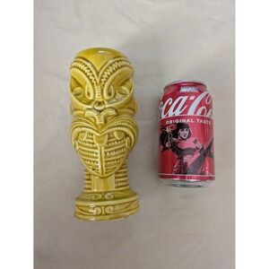 Orchids Of Hawaii Headhunters Tiki Mug Yellow Ceramic Barware Vintage R-72
